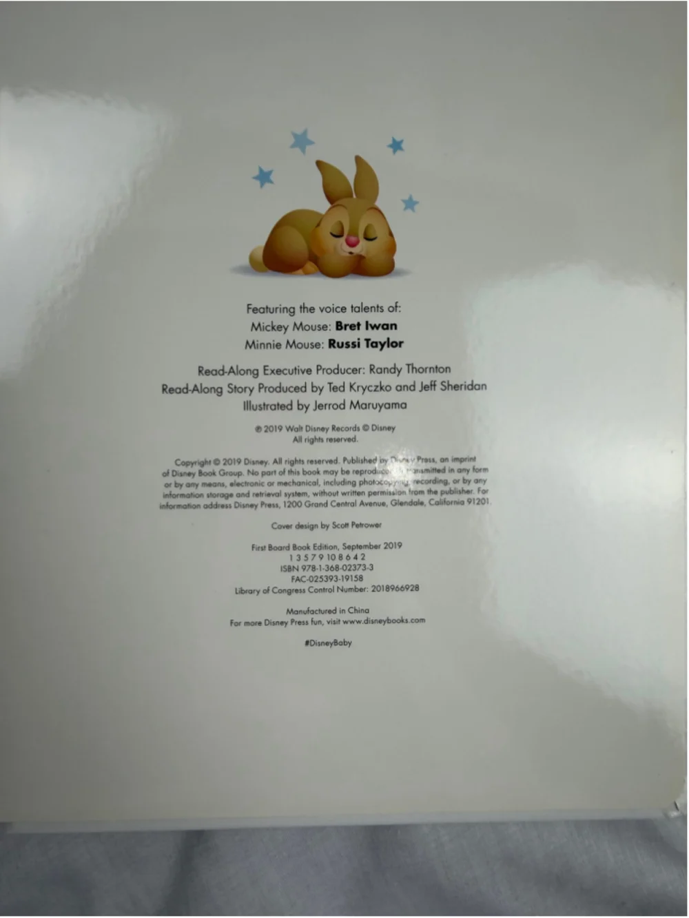 Disney Baby My Little Lullabies Read Along Storybook CD Mickey Mouse Nursery